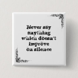 Chapa Cuadrada Gran frase simple fresca de tao de la filosofía de