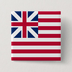 Chapa Cuadrada Gran Unión, 1ª bandera estadounidense de las colon