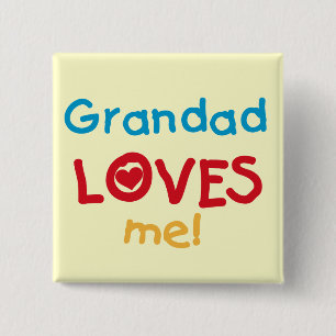 Chapa Cuadrada Grandad me ama camisetas y regalos