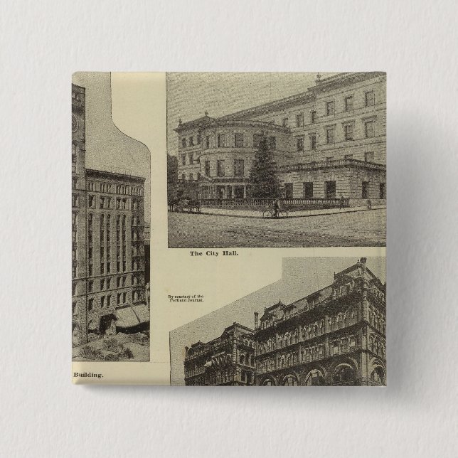 Chapa Cuadrada Grandes blogs, Portland, Oregón (Anverso)