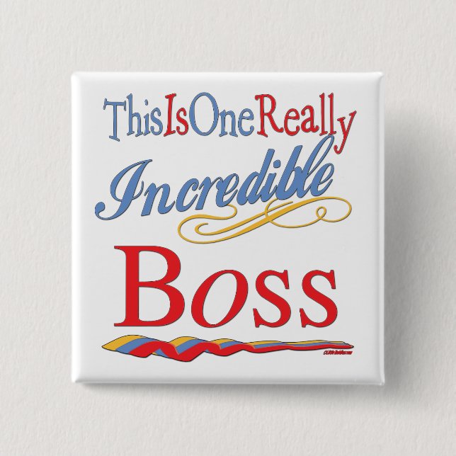 Chapa Cuadrada Grandes regalos para Boss (Anverso)