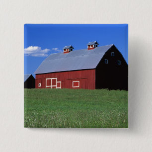 Chapa Cuadrada Granero rojo en SR. de la banda del estado del