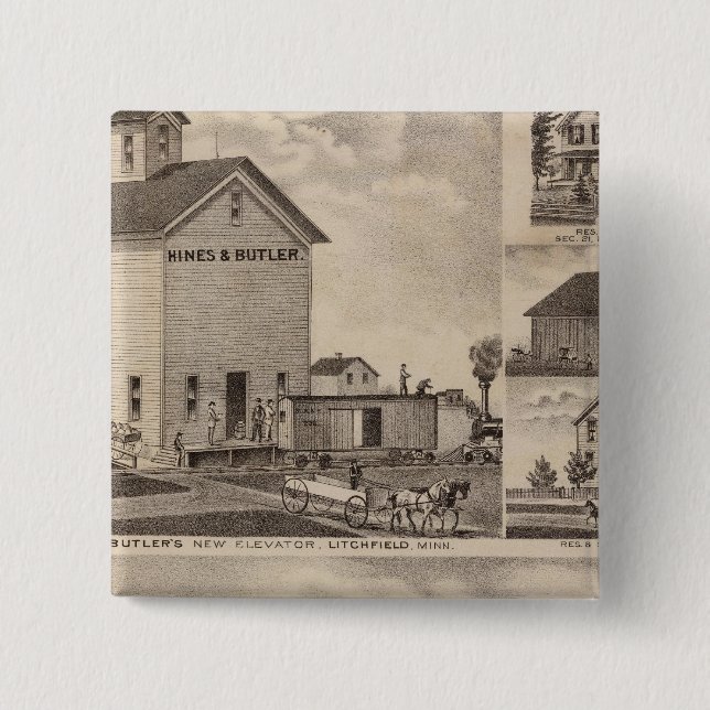 Chapa Cuadrada Granja Oakwood, Minnesota (Anverso)