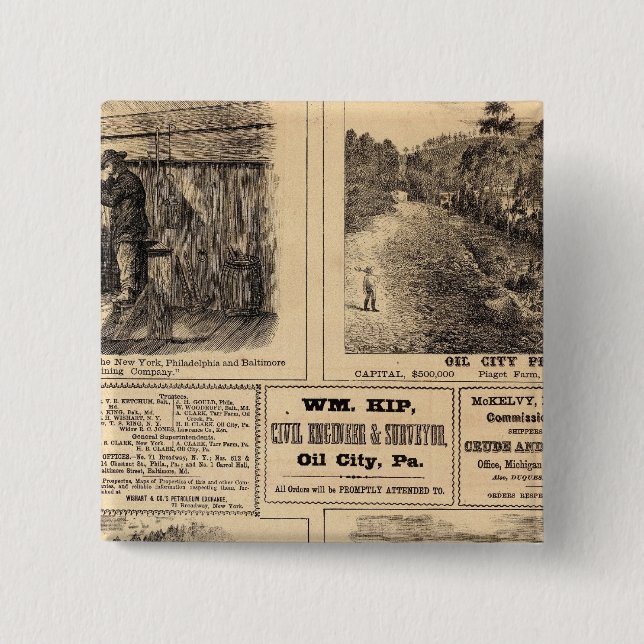 Chapa Cuadrada Granjas de petróleo (Anverso)