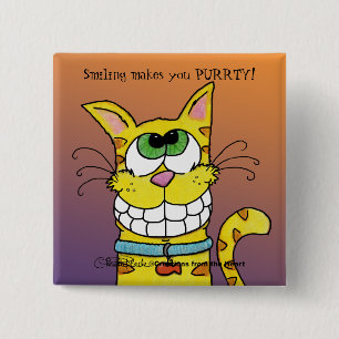 Chapa Cuadrada Grasando Gato