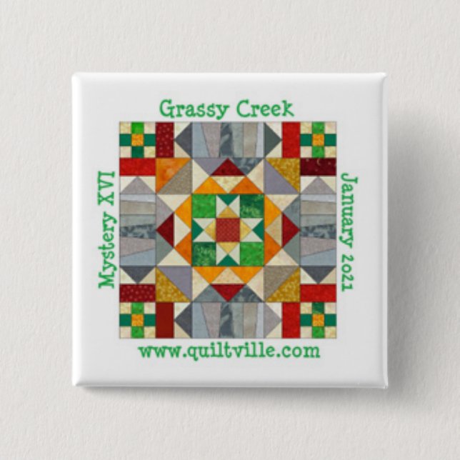 Chapa Cuadrada Grassy Creek Pin (Anverso)