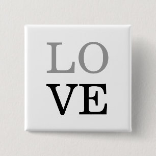 Chapa Cuadrada Gray Black Script Love Boda 