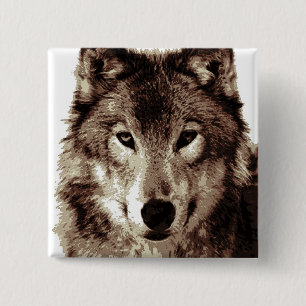 Chapa Cuadrada Gray Wolf