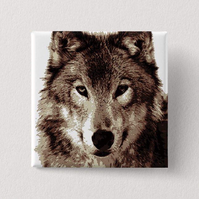 Chapa Cuadrada Gray Wolf (Anverso)