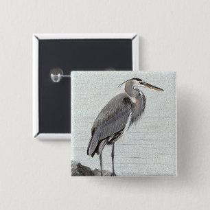 Chapa Cuadrada Great Blue Heron