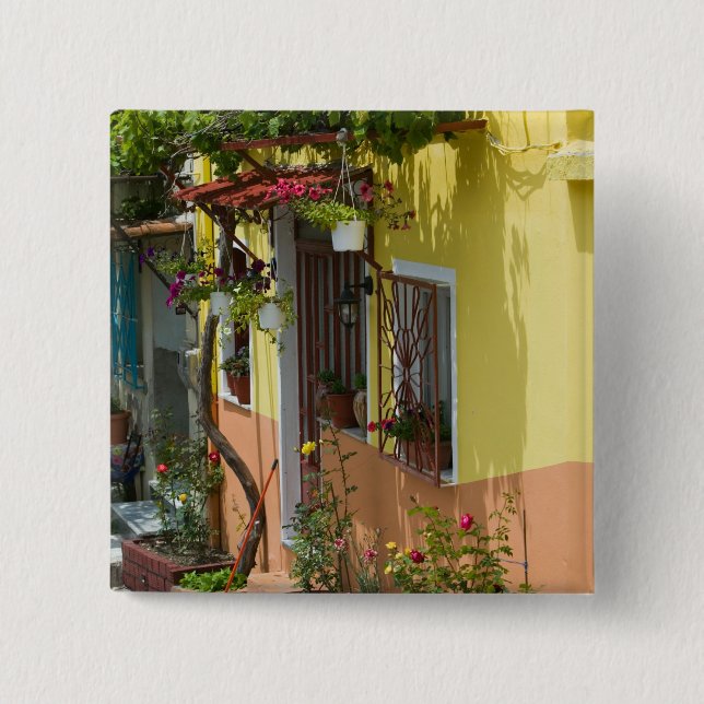 Chapa Cuadrada GRECIA, Islas del Egeo Nororiental, LESVOS (Anverso)