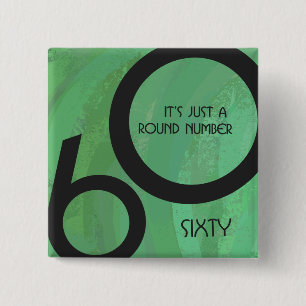 Chapa Cuadrada Green 60 Decade Birthday