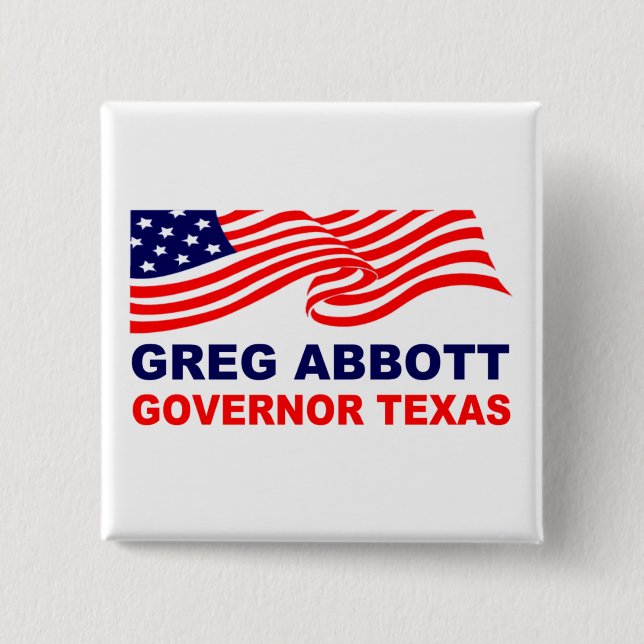 Chapa Cuadrada Greg Abbott Texas (Anverso)