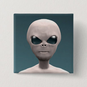 Chapa Cuadrada Grey Alien