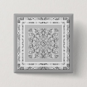 Chapa Cuadrada Gris de encaje cerámico