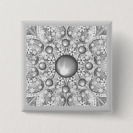 Chapa Cuadrada Gris de encaje cerámico