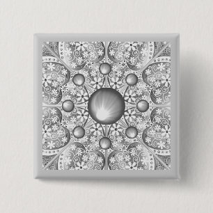 Chapa Cuadrada Gris de encaje cerámico