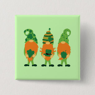 Chapa Cuadrada Grnomes del Día de San Patricio