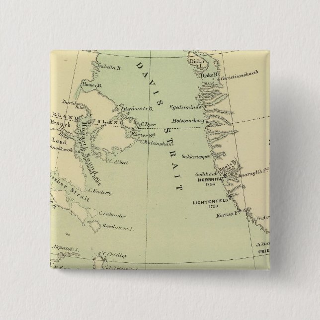 Chapa Cuadrada Groenlandia, Labrador (Anverso)