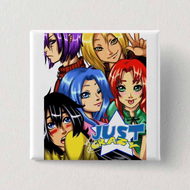 Chapa Cuadrada grupo justcrazy (Anverso)