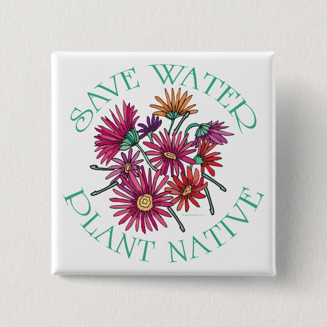Chapa Cuadrada Guardar agua - Planta nativa (Anverso)