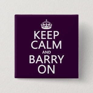 Chapa Cuadrada Guarde la calma y a Barry en (cualquier color)