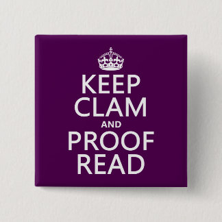 Chapa Cuadrada Guarde la calma y corríjala (almeja) (cualquier