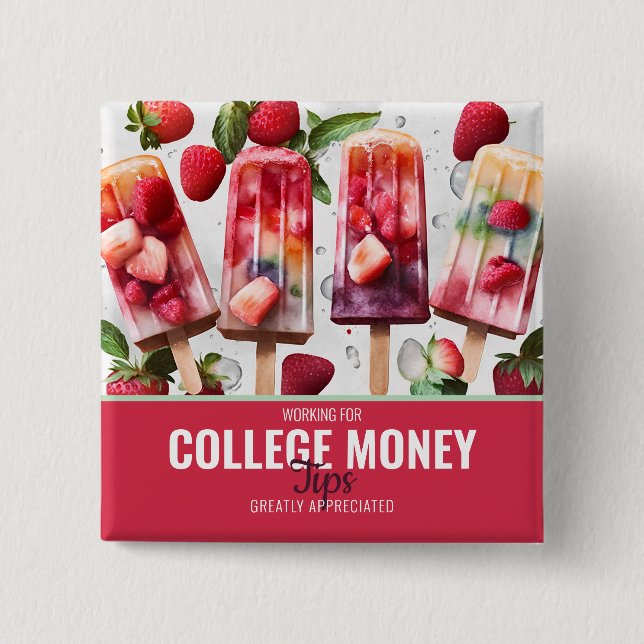 Chapa Cuadrada GUAY POPSICLES, consejos apreciados, dinero univer (Anverso)