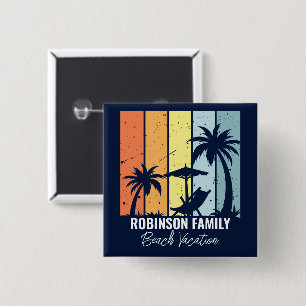 Chapa Cuadrada Guay Retro Beach vacaciones Personalizado Marina A