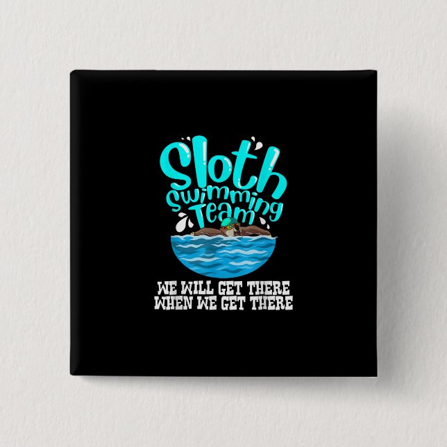 Chapa Cuadrada Guay Slomming Team Funny Animal Swimmer (Anverso)