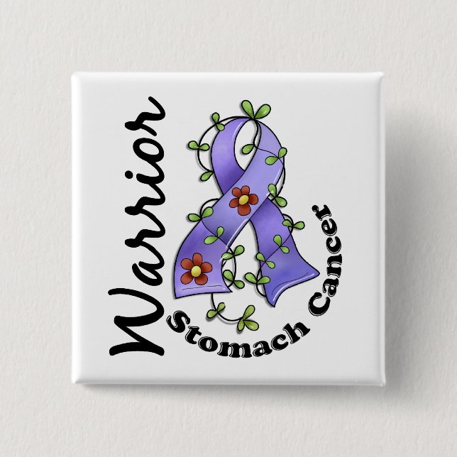 Chapa Cuadrada Guerrero 15 del cáncer de estómago (Anverso)