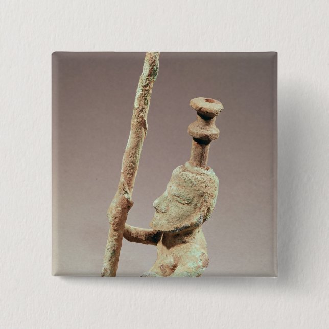 Chapa Cuadrada Guerrero, civilización del Dong-hijo, de Vietnam (Anverso)