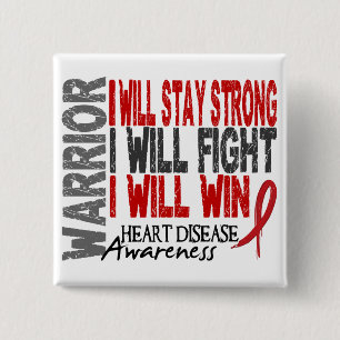 Chapa Cuadrada Guerrero de la enfermedad cardíaca