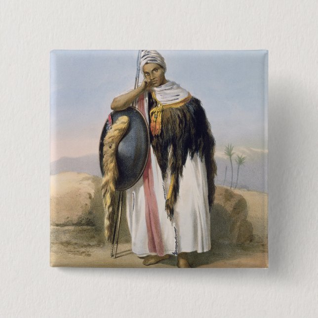 Chapa Cuadrada Guerrero del Amhara, Etiopía, ilustracion de ' (Anverso)