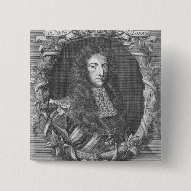 Chapa Cuadrada Guillermo III Stadholder y rey de Inglaterra (Anverso)