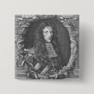 Chapa Cuadrada Guillermo III Stadholder y rey de Inglaterra