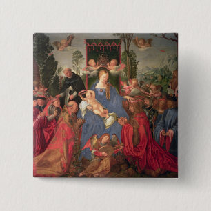 Chapa Cuadrada Guirnalda del Altarpiece de los rosas, 1600
