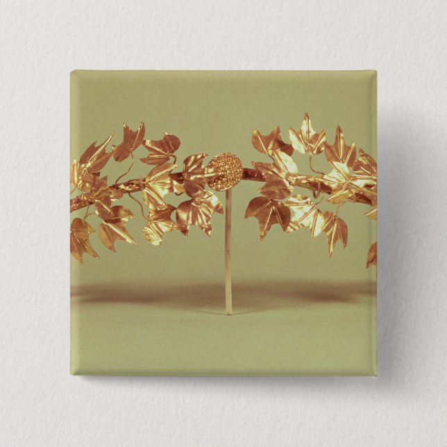 Chapa Cuadrada Guirnalda del laurel, Mycenae (Anverso)