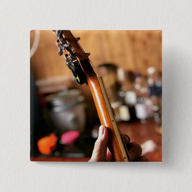 Chapa Cuadrada Guitarra Acústica bonito (Anverso)
