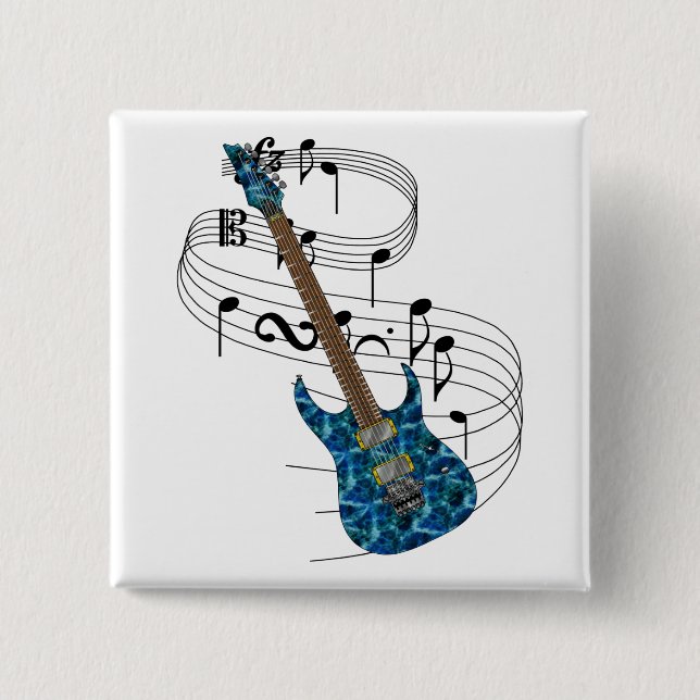 Chapa Cuadrada Guitarra eléctrica (Anverso)