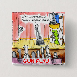 Chapa Cuadrada GunPlay Dibujos Animados Divertidos
