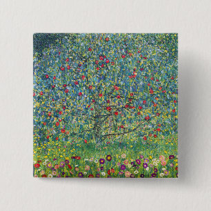 Chapa Cuadrada Gustav Klimt - Árbol de manzanas
