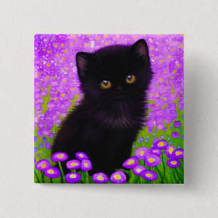 Chapa Cuadrada Gustav Klimt Cat