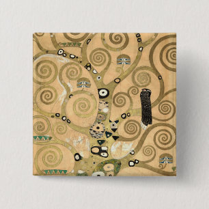 Chapa Cuadrada Gustav Klimt - El Árbol de la Vida, Friso Stoclet