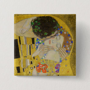 Chapa Cuadrada Gustav Klimt - El beso