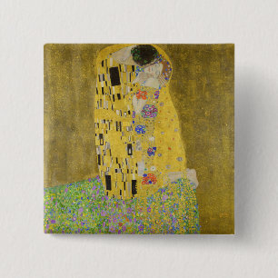 Chapa Cuadrada Gustav Klimt - El beso