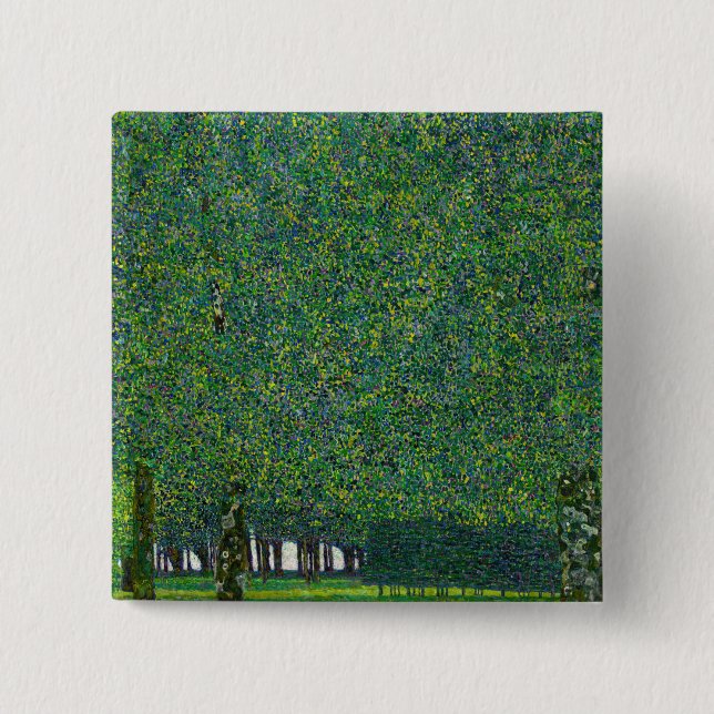 Chapa Cuadrada Gustav Klimt - El parque (Anverso)