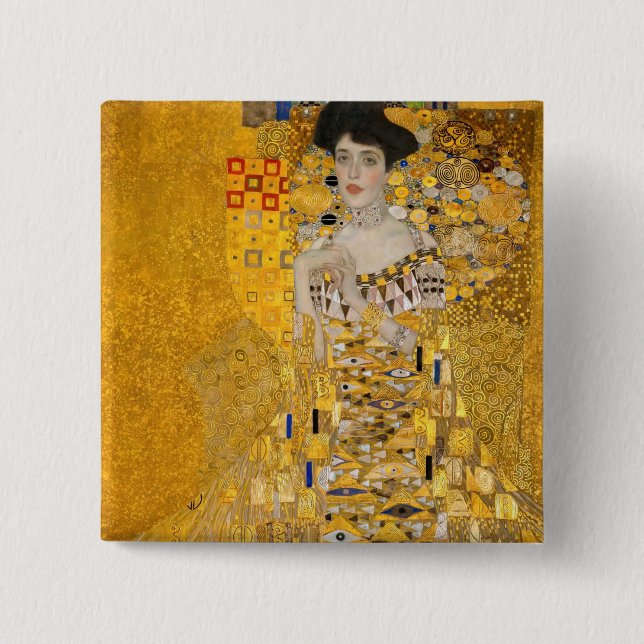 Chapa Cuadrada Gustav Klimt - Retrato de Adele Bloch-Bauer I (Anverso)