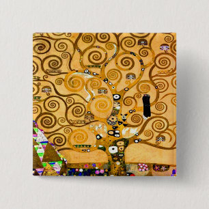 Chapa Cuadrada Gustav Klimt Tree of Life