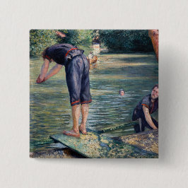 Chapa Cuadrada Gustave Caillebotte - Bathers, Bank of the Yerres